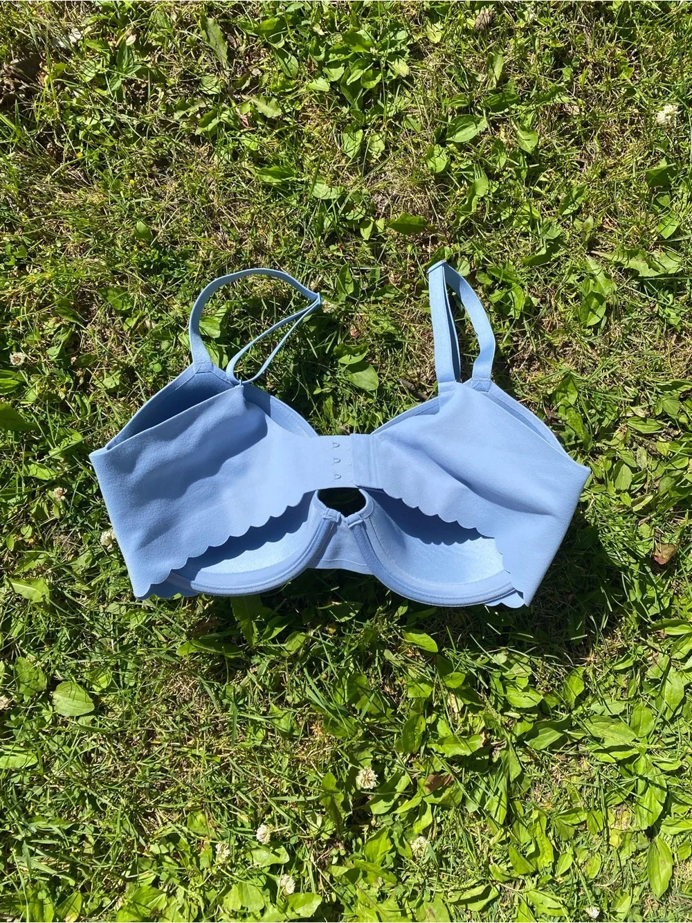 Aerie Smoothez 34DDD Demi light blue wire bra